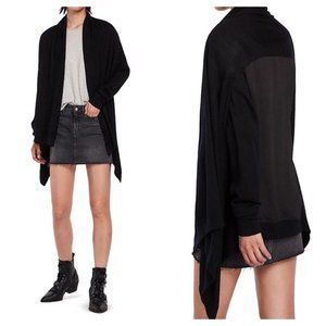 NWT Allsaints Ires Wool Cardigan- Black, Small